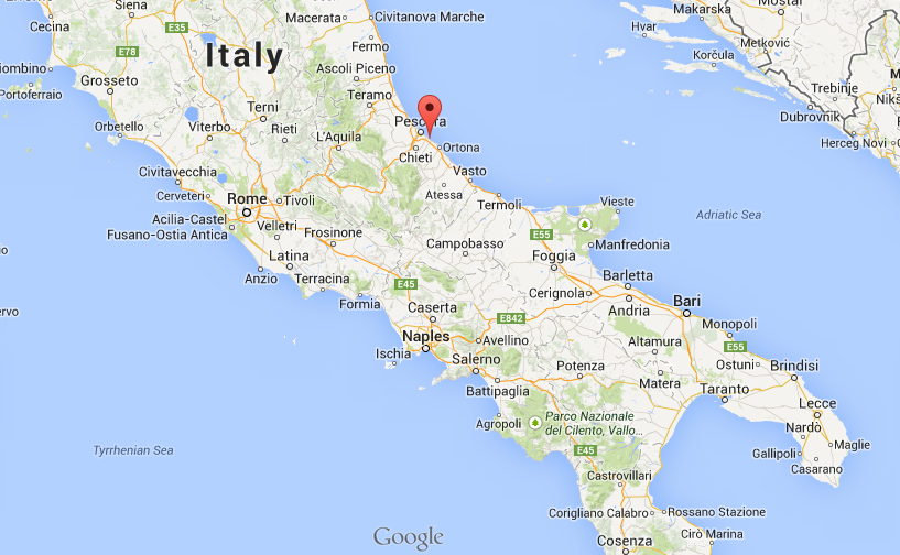 Map Of Italy East Coast